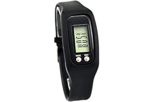 Syfinee Montre podomètre avec écran LCD - Podomètre simple - Fonctionnement facile - Pour la marche et le fitness - Bracelet numérique - Compteur de pas