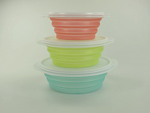 TUPPERWARE Mini-Max Teller Küchenhelfer 2 L mint+1,5 L limette+950 ml lachs (3) 10431