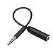 Produktbild Leoboone Universal Professional 3.5mm Stecker auf Buchse Audio Verlängerungskabel Kurz 9cm 4 Pole Audio Verlängerungskabel für Telefon