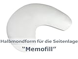 Seitenschläferkissen – Seitenstützkissen in Halbmondform – Premiumqualität made in Germany – für eine stabile Liegeposition und maximalen Liegekomfort in der Seitenlage – geprüft nach Öko-Tex Standard 100 - 3