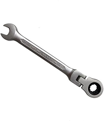 SHOWHAS 10 mm Double Head Optional,12 Gears Repair Key and Combined Elastic Ratchet Wrench Car Water Pipe Home Repair Manual Wrench A Set of Keys (10 mm)