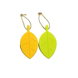 SYGA 2 Pcs Silicone Leaf Shape Home Office Door Stop Stoppers Block Wedge Doorstops (Random Color)