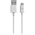 HP USB 2.0 A to C Type C Sync and Recharge Cable, 1 Meter Length, White