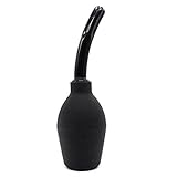 Douper Medical Grade Silicone Enema Bulb Aginal and Anal Douche for Men and Women Capacity 310ml /10.48oz (Black)