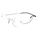 Produktbild Rimless Lesebrille Herren Damen Brille Titan Randlos Reading Glasses 601(+1.50)