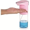 Modd Table Top Automatic Hand Sanitizer Dispenser with USB Charging, Touchless Liquid Soap Dispenser for Bathroom & Wash Basin, Automatic Shampoo Dispenser for Lotion, Cream and Hand Wash (Pink)