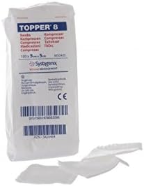 Topper JJM50405 Swab, Non-Sterile, 4-ply, 5 cm Width, 5 cm Length (Pack of 100)