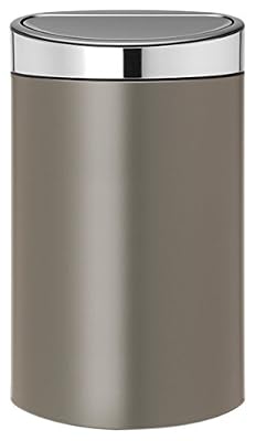 Brabantia Poubelle de cuisine manuelle BRABANTIA époxy platinum, 40 l