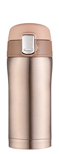 Kooyi 250 ml Vakuum Isolierbecher Wasserflasche, Travel Mug einhändige öffnen und Trinken, 100% auslaufsicher  (Champagne-Gold)