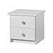 Bedside Table / Nightstand MINI, Wood, White, 40 x 40 x 40 CM