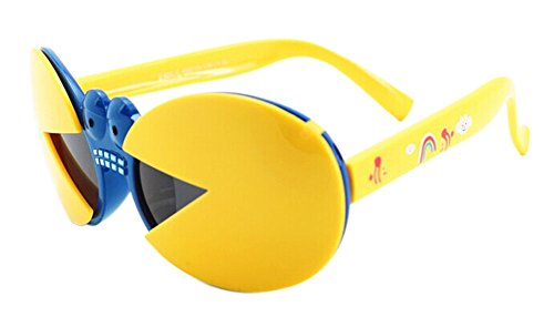 Interesting Crab Series Folding Ultraviolet-Proof Baby Sunglasses-Yellow Frame