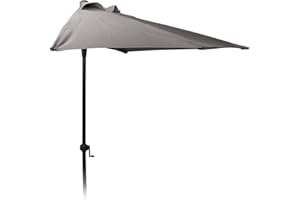 PROGARDEN Pro Garden Parasol - Demi-Ronde - Parasol de balcon - 250 cm - Anthracite