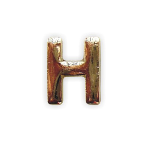 Wachsbuchstabe H gold 8 mm hochglanz - Wachsbuchstabe zum Kerzen selbst beschriften