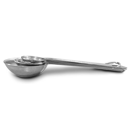 Japace® 4er Set Klein Messlöffel 1.25ml 2.5ml 5ml 15ml Küchenhelfer aus Edelstahl für Kochen und Backen - 4