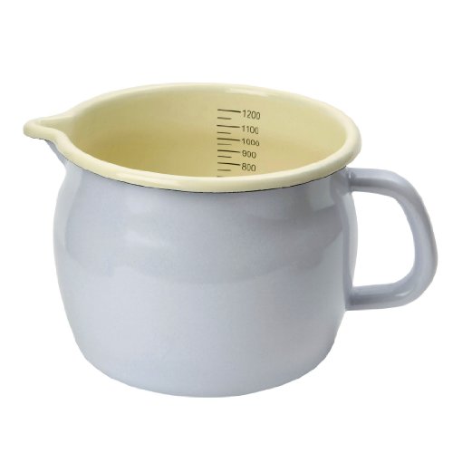 Vintage Home Messbecher, 1,2 Liter, emailliert, Taubengrau