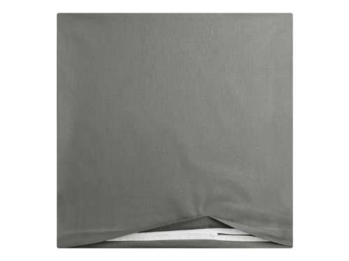 Doppelpack zum Sparpreis – Baumwoll-Kissenbezüge – Wohndekoration in schlichtem Design – 8 modernen Uni-Farben und 3 Größen, 40 x 40 cm, grau - 3