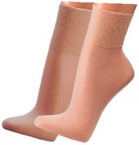 Pack of 10 - Wellness Socks in Fine material with Special Comfort Band – Non-binding leg (Make Up or Pearl, Suitable for all Sizes) With Sparkling Effect, 33DTEX = 30den. -  - One size