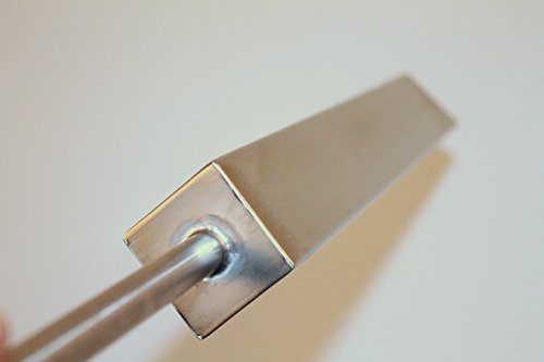 Stilvolle Grabvase aus quadratischem Edelstahlrohr - 3