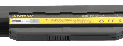 PATONA Laptop Akku für ASUS A43 | K43 | X43 | A53 | K53 | A54 | A83 | K54 | K84 | P43 | X44 | X45 | P53 | X53 | X53S | X54 | X84 – [ Li-ion; 4400mAh; schwarz ] - 5