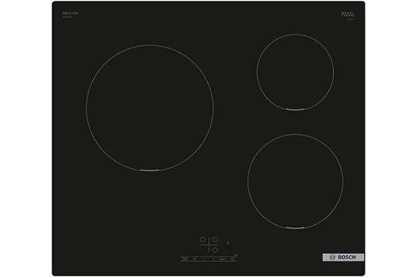 Bosch PUC611BB5E- Série 4, Plaque à Induction - 3 Feux - 60 cm - Puissance 4600 W - Noir