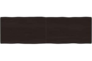 vidaXL Tablero de Mesa, Superficie de Estantería, Balda de Repuesto Reemplazo, Tablero de Bricolaje Comedor, Madera Tratada Borde Vivo Marrón