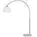 Produktbild Deuba Design Bogenlampe mit standfestem Marmorfuß höhenverstellbar 123-178 cm weiß - Fußschalter - Stehlampe Stehleuchte Bogenleuchte Bogenstandleuchte Standleuchte
