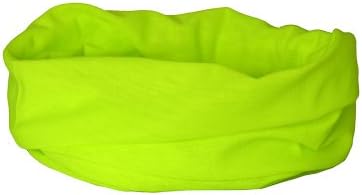 Ruffnek FLUORESCENT/NEON GREEN Multifunctional Headwear Neck warmer snood scarf - Be Safe Be Seen, Nightbright - Unisex One Size