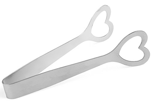DaoRier Edelstahl Love Heart Zuckerzange Eiszange Ice Tongs Hochzeit Favorisiert für Lebensmittel Salat Süßes Brot Buffet Bar BBQ - 5