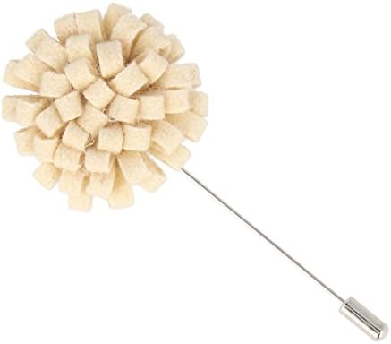 Snobbop Lapel Pin Lapel Buttons Wedding Buttons with Flower Cream