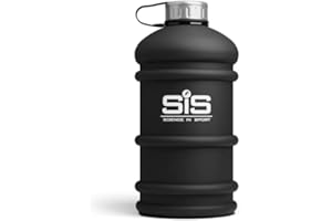 Science In Sport SIS Sports Water Bottle 2.2 Litre, Wide Mouth Drink Bottle, Matte Black Colour, 2.2 Litre (Design May Vary)