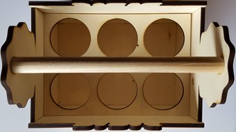 Bierträger Männerhandtasche Sechser Träger aus Holz mit Schriftzug „Opa’s Werkzeugkiste“, originelles Geschenk für Opa oder sonstige Anlässe - 2