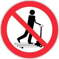 novap Panel – Forbidden To Ride On This Pallet Trucks – 180 mm diameter flexible