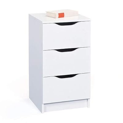 Inter Link Commode chiffonnier panneaux de particules décor blanc