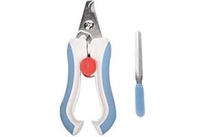 OMEM Cortaúñas de pájaros con herramienta de molienda para uñas, loro, cuidado de periquitos, pájaros, cacatúas, tijeras de uñas (S, azul)