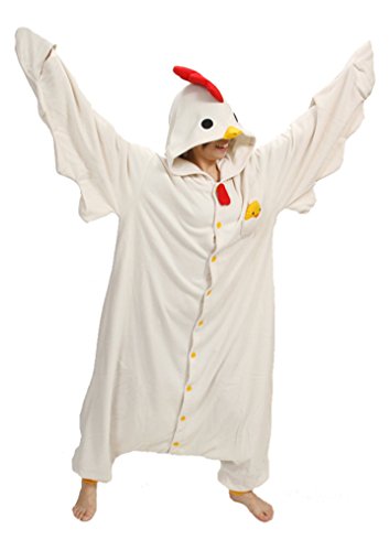 Honeystore Adult Anime Unisex Pyjamas Animal Cock Halloween Onesie Costume M