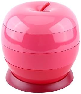 Driverder Pink Apple Shape Rotating Food Storage Container Container Candy Snack Organizer