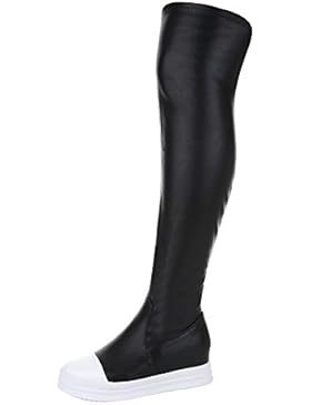 Overknee Stiefel Damenschuhe Klassischer Stiefel Keilabsatz/ Wedge Sportliche Reißverschluss Ital-Design Stiefel