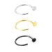 Phenovo 3pcs Horsehoe Spike Eyebrow Lip Nose Ring Barbell Stud Hoop Body Piercing RS.285.00