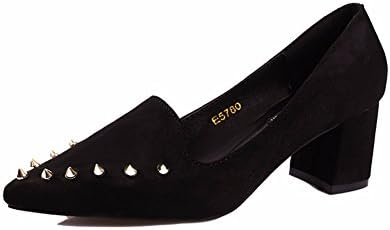 YUCH A Woman's Single Shoe One Foot a High Heel and a Lazy Shoe,Black,37