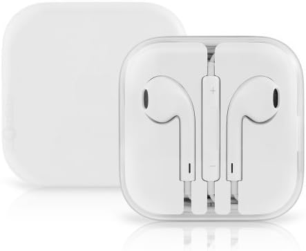 Apple Earphone with Microphone and Remote MD827ZM/A 100% Genuine &amp; Official Headphones Earpods Earbuds Handsfree Earphones For iPhone 6 Plus iPhone 6 5 5S 5C 4 4S 3GS / iPad mini 3 2 Air 2 iPad with Retina display 1st 2nd 3rd Gen iPod Touch 2nd 3rd 4th 5th Generation iPod Nano 4th 5th 6th 7th Gen iPod Shuffle Classic Apple MacBook Air Pro iMac Mac Mini Mac Pro + Mobitek® Mobile Case / Cover