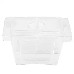 Aquarium Isolation Box, Fish Tank Divider, Small Size Multi-Room Self-Floating and Wall-Mounted Acrylic Transparent Fish Hatching for Protecting The Baby Fish