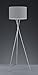 Produktbild Khl LED Stehlampe Standleuchte Prag Stoffschirm Dreifuß grau 9W E27 KH40031042