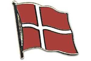 BUDDEL-BINI VERSAND Pin Anstecker Flagge Fahne Dänemark Nationalflagge Flaggenpin Badge Button Flaggen Clip Anstecknadel