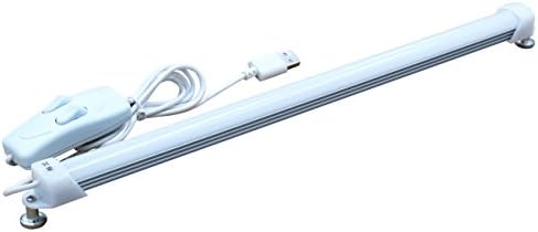 Portable USB 48LED 5W Reading Strips Craft Light Eye-care LED Desk Reading Lamp with Cool and Warm White Color Light Great for Craft Table, Pianos, Reading, Work Tables,DJ's, Music Stands