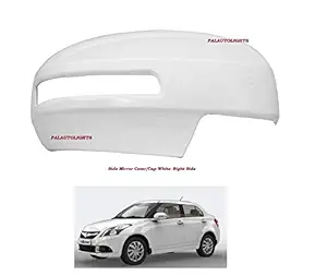 PALAUTOLIGHTS Swift Dzire (2012-2017) Acrylic Side Mirror Cover/Cap (Right, White)
