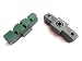 Produktbild 2 x Bremsgummi Bremsschuh Bremsbelag grün für Magura hydraulische Felgenbremse HS-11 HS-33