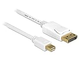  Conector 2: DisplayPort DeLOCK 83485 Cable DisplayPort 7 m Mini DisplayPort Blanco - Cables displayport (7 m, Mini DisplayPort, DisplayPort, Macho, Macho, Oro)