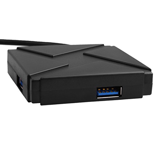 IVSO® New SuperSpeed USB 3.1 Type C 4 Port Hub Adapter USB ladestation Ladegerät Ladestation Ladedock für Apple The new MacBook (2304×1440) 12 Zoll Notbook , Chromebook Pixel 2015, MSI Gaming Notebooks,Surface Pro 4 Tablet PC etc ,Schwarz - 4