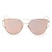 Produktbild WooCo Pilotenbrille für Herren Damen Polarisiert, Heißer Verkauf Fashion Twin-Beams Classic Metallrahmen Cat Eye Brillen Sonnenbrillen Brillen(A-Rose Gold,One size)