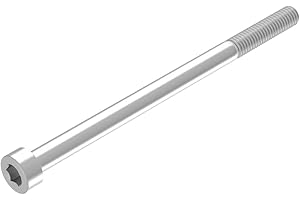 SECCARO Tornillo cilíndrico M5 x 80 mm, acero inoxidable V2A VA A2, DIN 912 / ISO 4762, hexágono interior, rosca parcial, 20 piezas